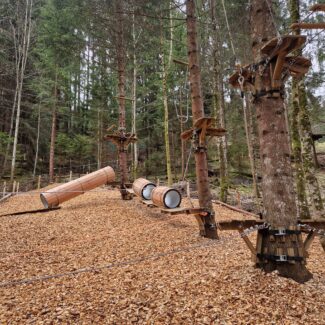 Travaux effectués à l'accrobranche de Charmey