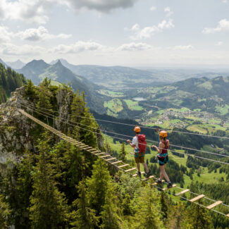 Passerelle de la via ferrata de Charmey